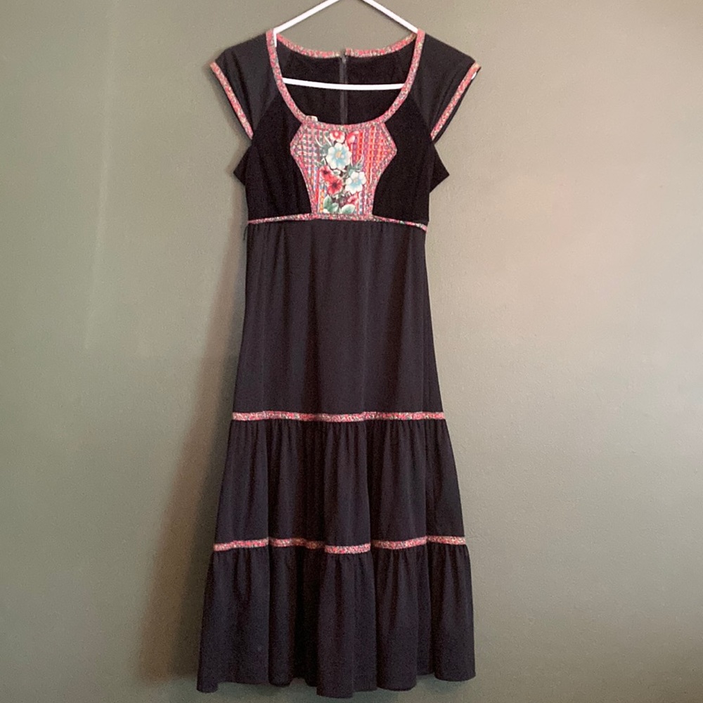 MINT Jody T of California cottagecore Velvet dress